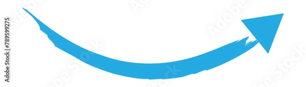 Fototapeta Grunge arrow. Brush painted arrow with marker texture. Vector illustration isolated in white background in eps 10.