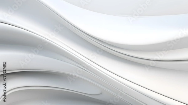 Fototapeta White abstract with seamless wavy pattern.