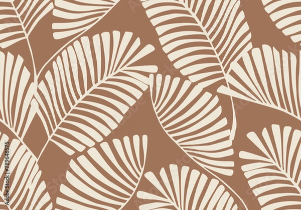Fototapeta Leaf patterns. Seamless floral backdrop.