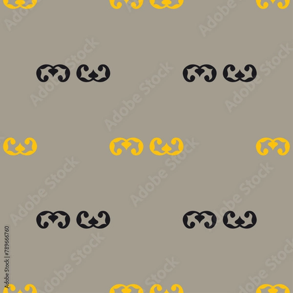 Obraz Vector ornamental seamless pattern. Background and wallpaper in classic style. Vector illustration can be used for backgrounds, motifs, textile, wallpapers, fabrics, gift wrapping, templates.