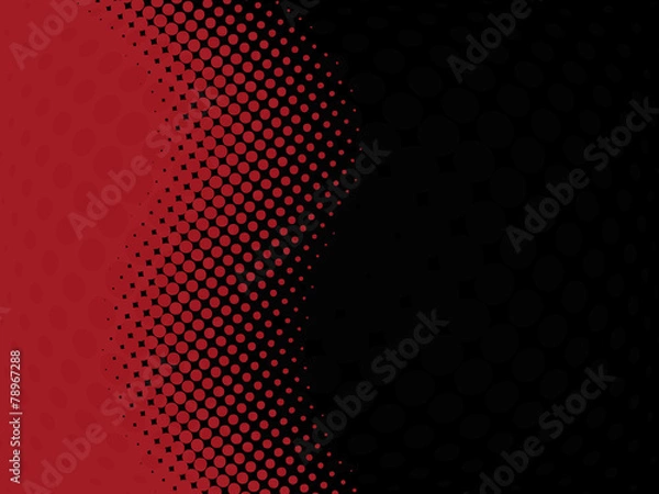 Fototapeta Abstract halftone wave with black background