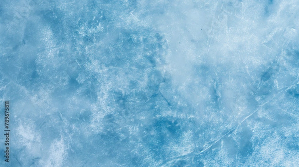 Fototapeta Ice backdrop frozen surface, blue textured frost backdrop wallpaper