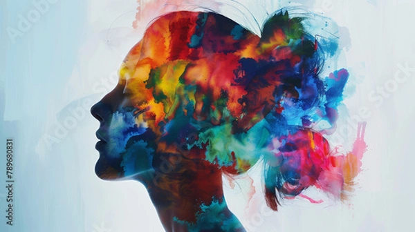 Fototapeta abstract head