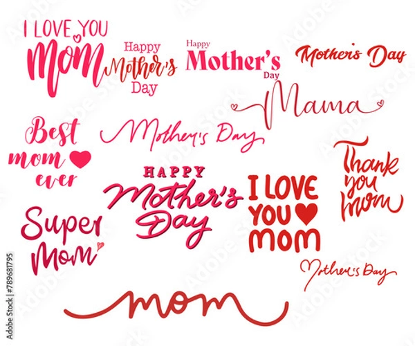 Obraz mothers day text