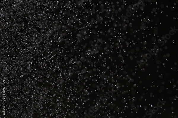 Fototapeta snow rain on a black background texture overlay