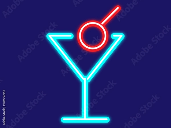 Fototapeta カクテルのネオンサイン