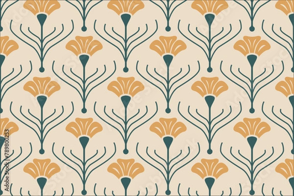 Fototapeta Fabric Prints' Beauty. Seamless Patterns with Mosaic Ornaments