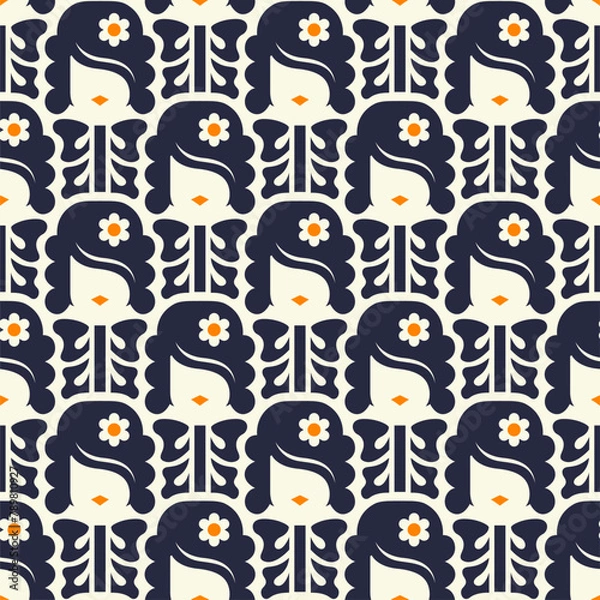 Fototapeta PNature's Elegance. Artistic Floral Patterns in Vector Designs