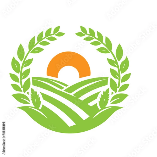 Obraz farm field logo concept