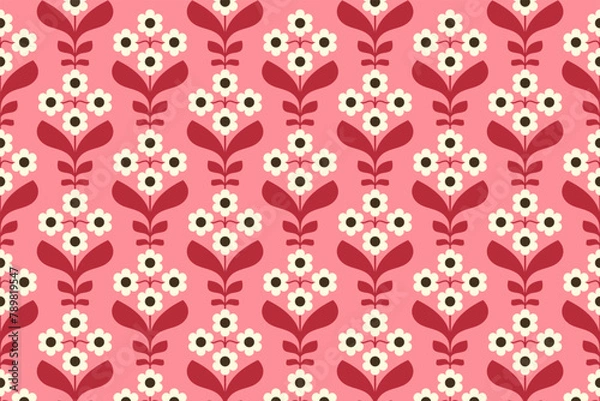 Obraz PNature's Elegance. Artistic Floral Patterns in Vector Designs