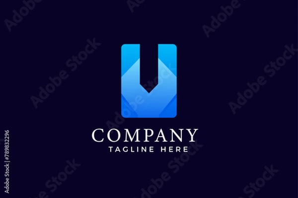 Obraz U Letter With Tool Combined Logo Design