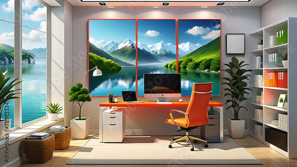 Fototapeta business,office,simple design,Generative AI