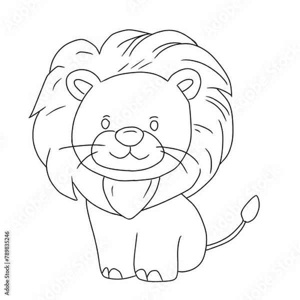 Obraz coloring lion