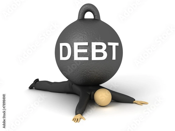 Fototapeta Debt Weight