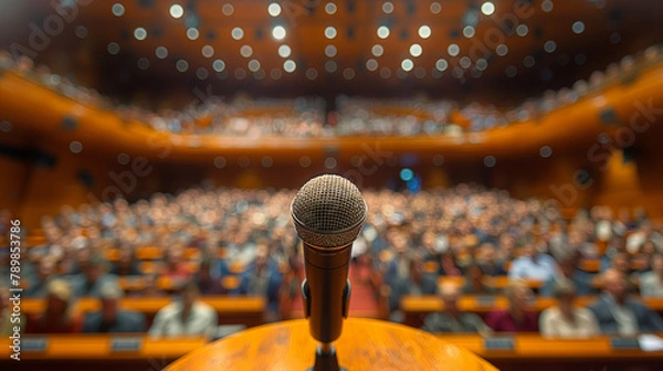 Obraz microphone on stage