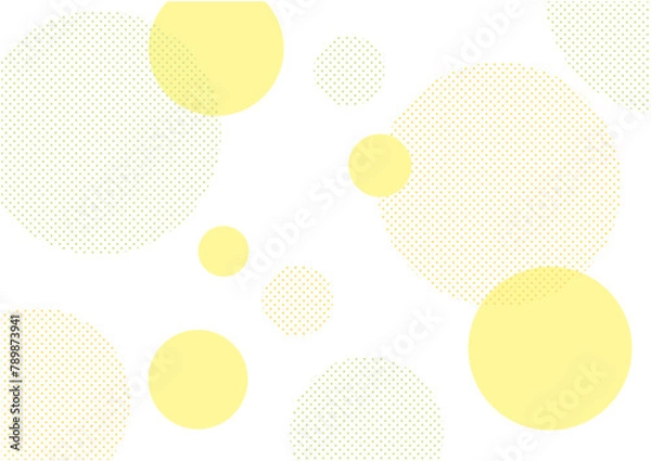 Obraz 柔らかい色合いの爽やかな水玉模様の背景