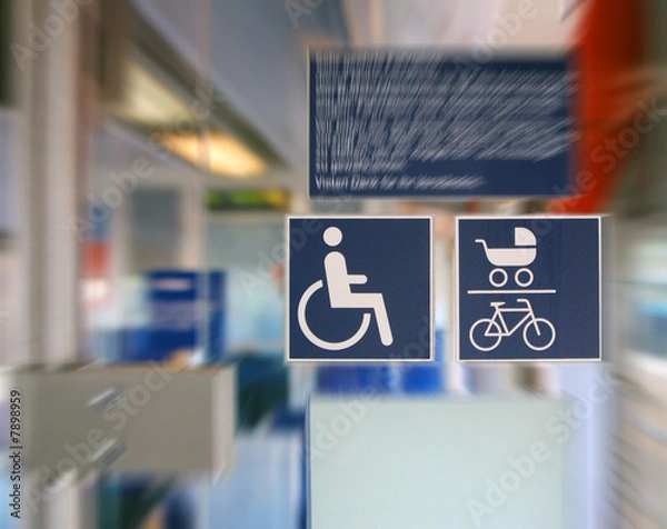 Fototapeta signs in the train car