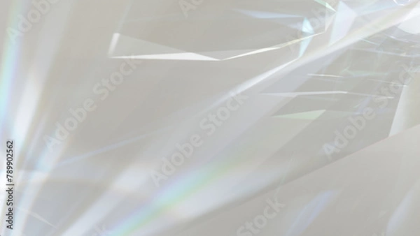 Obraz Colorful crystal flares on white surface. Abstract background.