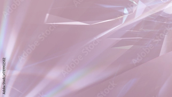 Obraz Colorful crystal flares on pink surface. Abstract background.