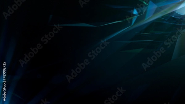Obraz Colorful crystal flares on dark surface. Abstract background.