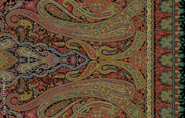 Fototapeta Textile and digital seamless pattern design