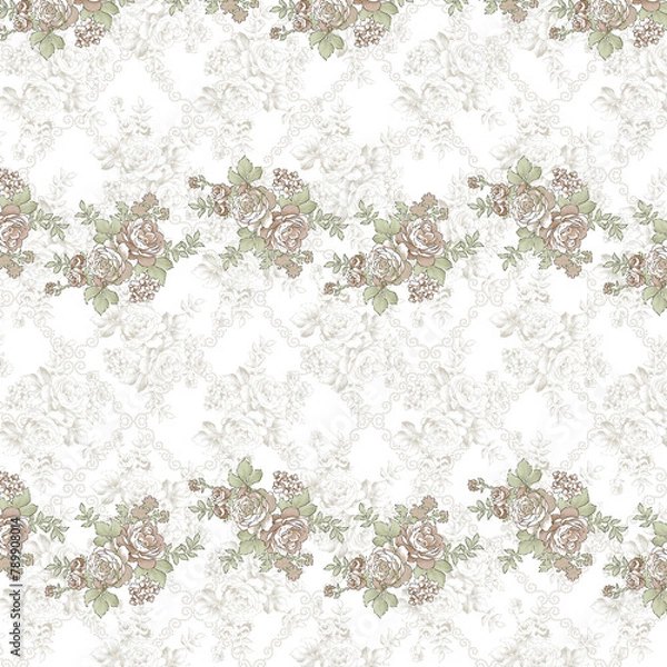 Obraz Textile and digital seamless pattern design