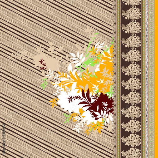 Obraz Textile and digital seamless pattern design 