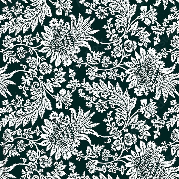 Obraz Textile and digital seamless pattern design 
