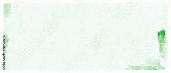 Obraz Green watercolour paper texture abstract background