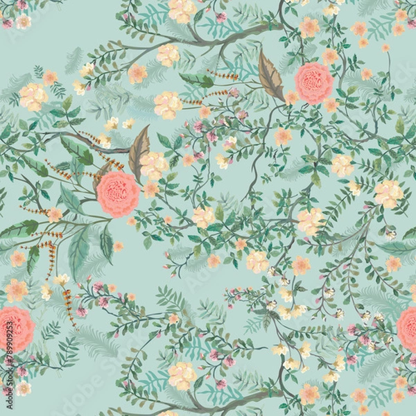 Obraz Textile and digital seamless pattern design