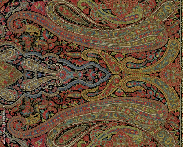 Obraz Textile and digital seamless pattern design 