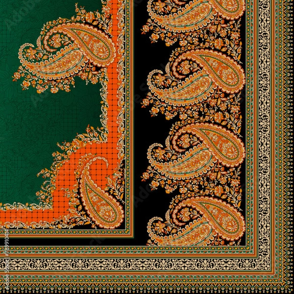 Obraz Textile and digital seamless pattern design