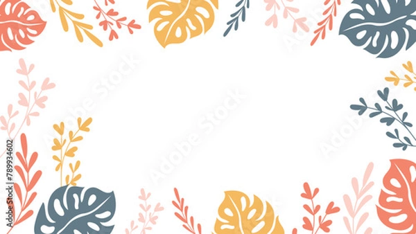 Obraz Abstract flower background Vector design floral border frame
