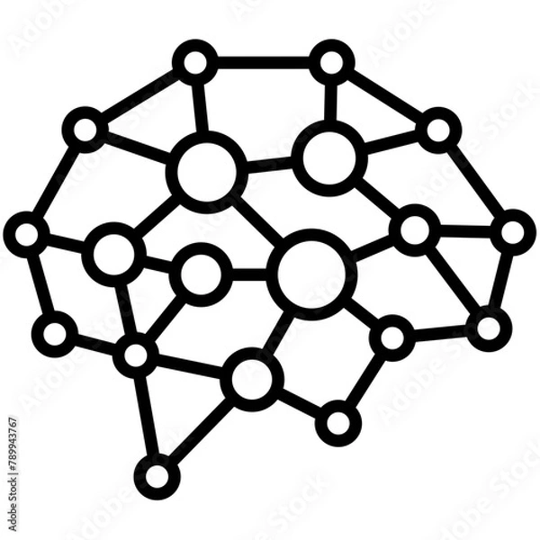 Fototapeta Artificial Intelligence Outline Icon Pack