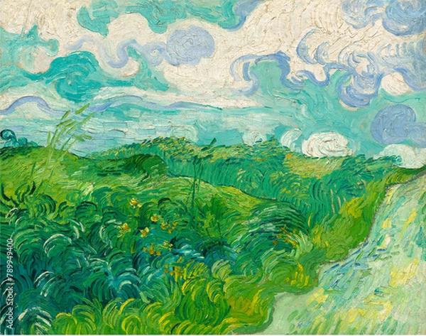 Fototapeta Green Wheat Fields, Auvers by Vincent van Gogh, 1890