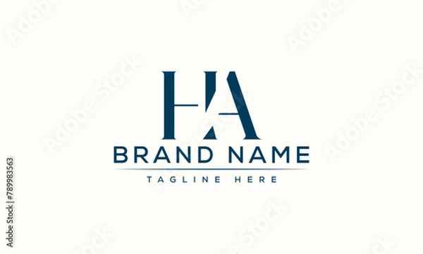 Fototapeta HA logo Design Template Vector Graphic Branding Element.