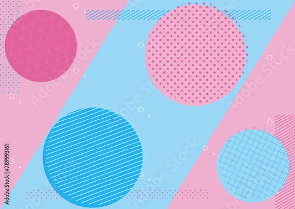 Obraz 幾何学模様の背景 ドットとライン（パターンは編集可能）