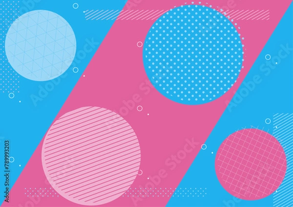 Obraz 幾何学模様のドットとラインの背景（パターンは編集可能）