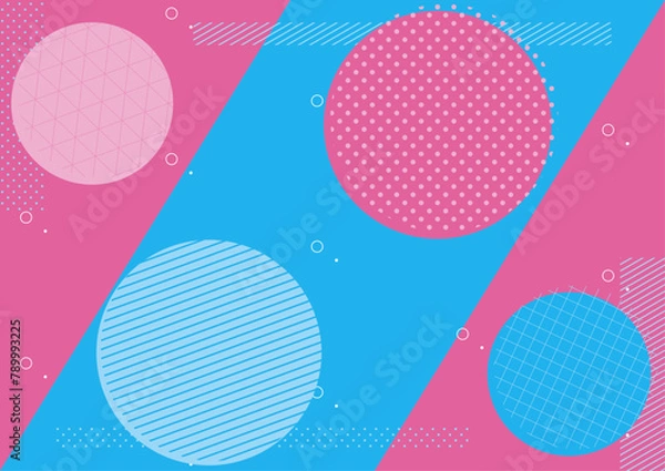 Obraz 幾何学模様のドットとラインの背景（パターンは編集可能）