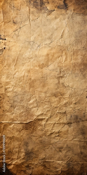 Fototapeta Cumrpled paper texture for background сreated with Generative Ai