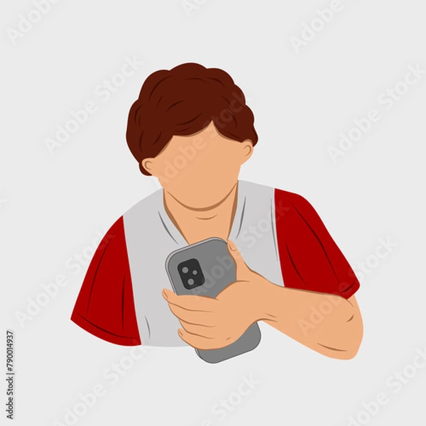 Obraz man with a phone