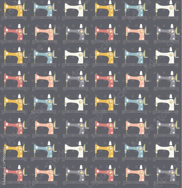 Obraz sewing machines pattern