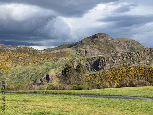 Obraz Arthur's seat view from Calton Hill - Edinburgh