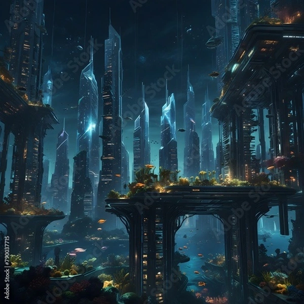 Fototapeta City Under Ocean 