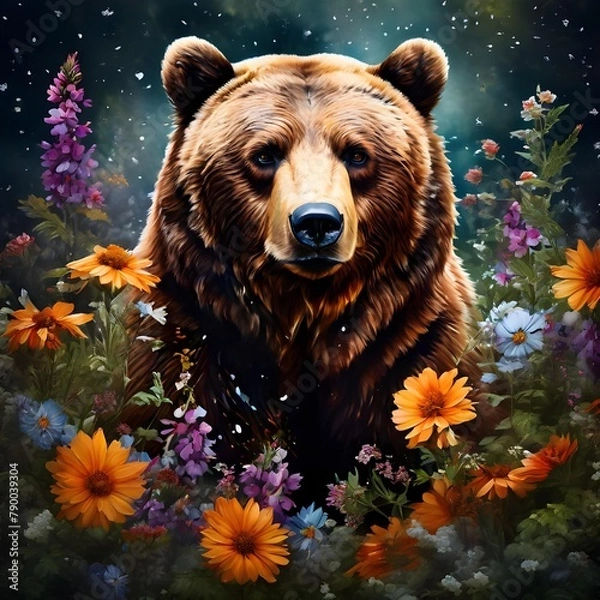 Obraz brown bear in the forest