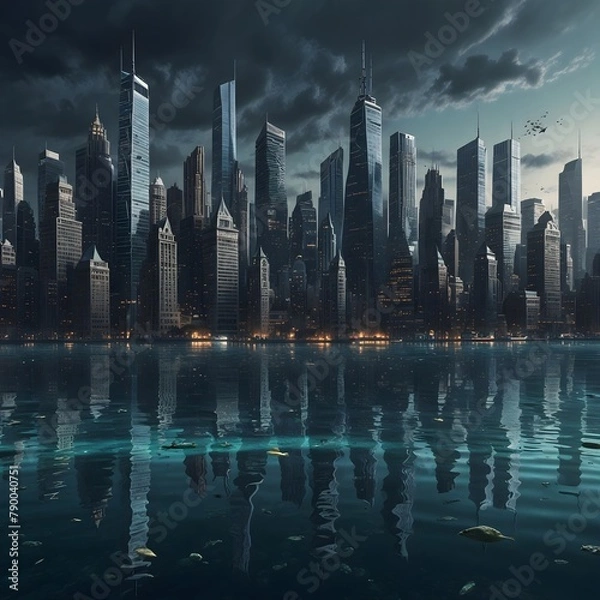 Fototapeta city skyline