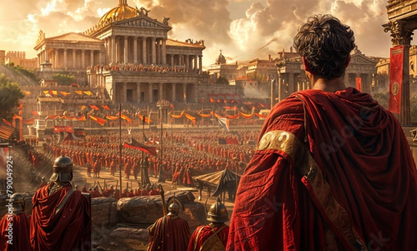 Obraz Festivities being held by ancient Romans