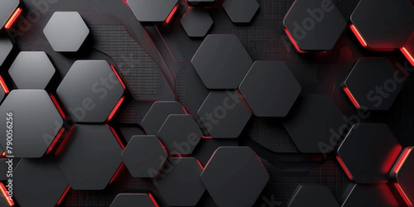 Obraz Abstract - hexagon mesh design