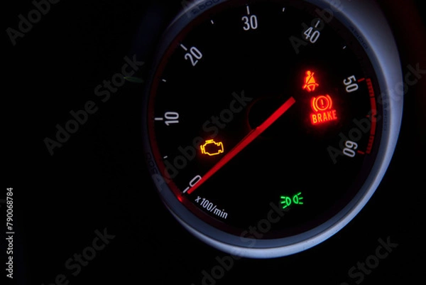Obraz Light error illuminated on car dashboard