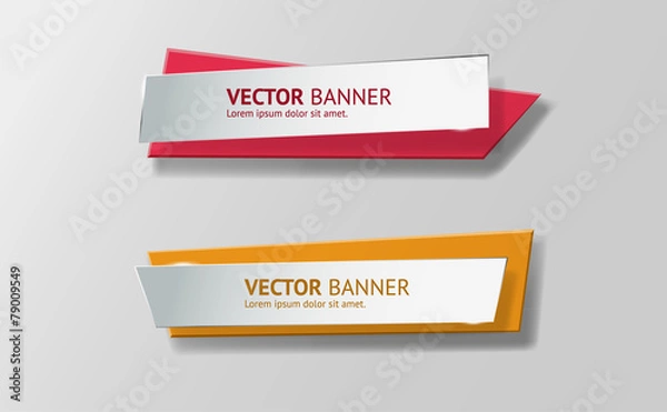 Obraz Vector infographic origami banners set.